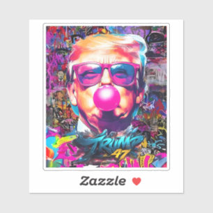 Bubble Gum Pink Sunglasses With Graffiti
