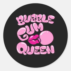 Bubble Gum Queen Classic Round Sticker