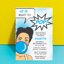 Bubble Gum Ready to Pop Girl Baby Shower