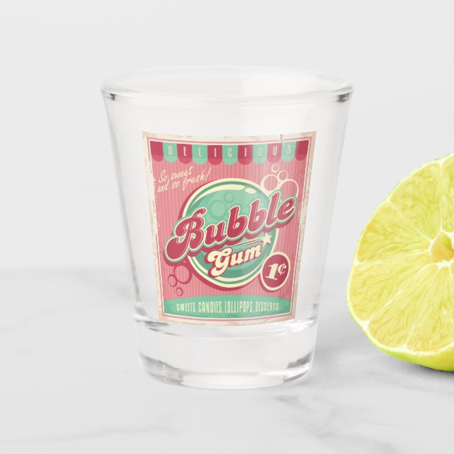Bubble Gum Shot Glass (Front)