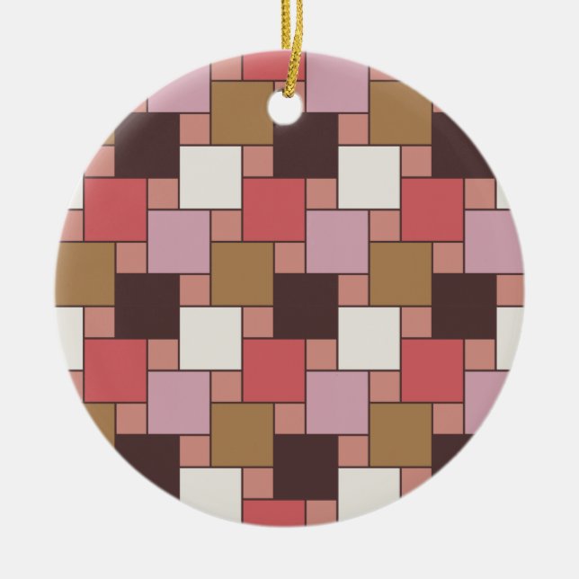 Bubble Gum Sorbet Ceramic Tree Decoration (Front)