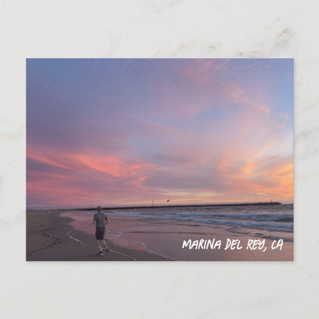 Bubble Gum Sunset - Marina Del Rey, CA Postcard (Front)