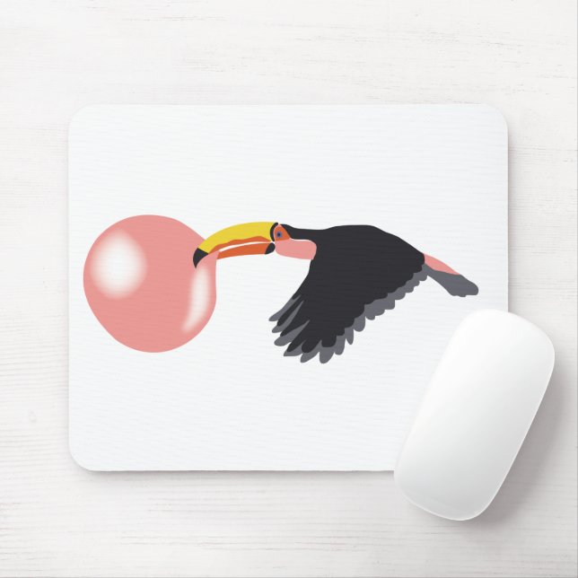 Bubble Gum Toucan Blowing Bubble Mouse Mat (With Mouse)