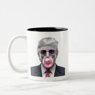 Bubble Gum Trump Donald Trump 2024 Vote for Trump  Two-Tone Coffee Mug