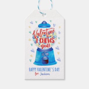 Bubble Gum Valentine Card, Choose You Valentine Gift Tags