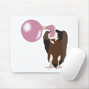 Bubble Gum Vulture Blowing Bubble Mouse Mat