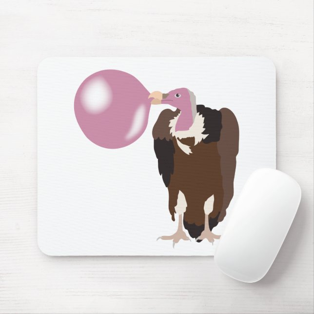 Bubble Gum Vulture Blowing Bubble Mouse Mat (With Mouse)