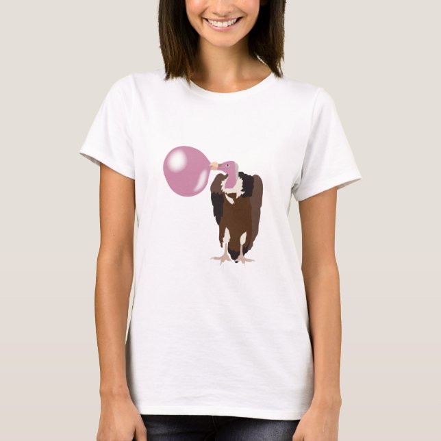 Bubble Gum Vulture Blowing Bubble T-Shirt (Front)