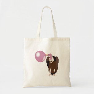 Bubble Gum Vulture Blowing Bubble Tote Bag