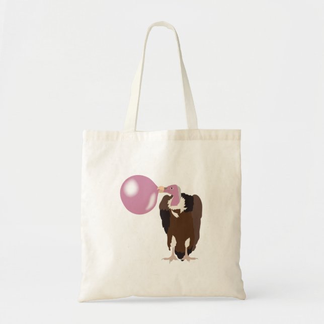Bubble Gum Vulture Blowing Bubble Tote Bag (Front)