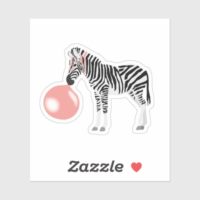 Bubble Gum Zebra Blowing Bubble (Sheet)