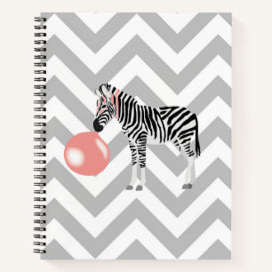 Bubble Gum Zebra Blowing Bubble Notebook