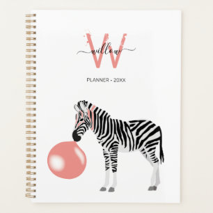Bubble Gum Zebra Blowing Bubble Planner