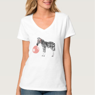 Bubble Gum Zebra Blowing Bubble T-Shirt