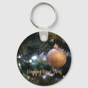 Bubble hanging on Christmas tree tote bag Key Ring