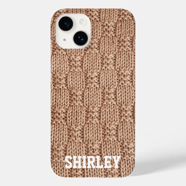 Bubble Knit Stitch Pattern by Shirley Taylor Case-Mate iPhone Case (Back)