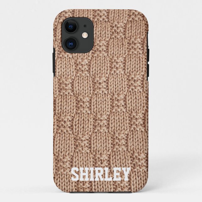 Bubble Knit Stitch Pattern by Shirley Taylor Case-Mate iPhone Case (Back)