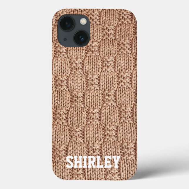 Bubble Knit Stitch Pattern by Shirley Taylor Case-Mate iPhone Case (Back)