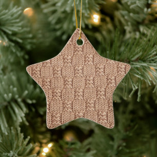Bubble Knit Stitch Pattern by Shirley Taylor Ceramic Tree Decoration