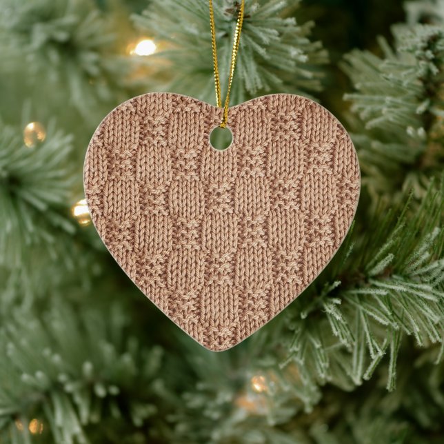 Bubble Knit Stitch Pattern by Shirley Taylor Ceramic Tree Decoration (Tree)