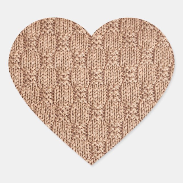 Bubble Knit Stitch Pattern by Shirley Taylor Heart Sticker (Front)