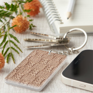 Bubble Knit Stitch Pattern by Shirley Taylor Key Ring