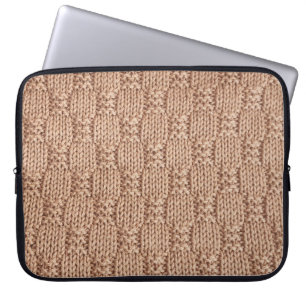 Bubble Knit Stitch Pattern by Shirley Taylor Laptop Sleeve