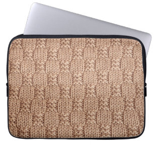 Bubble Knit Stitch Pattern by Shirley Taylor Laptop Sleeve
