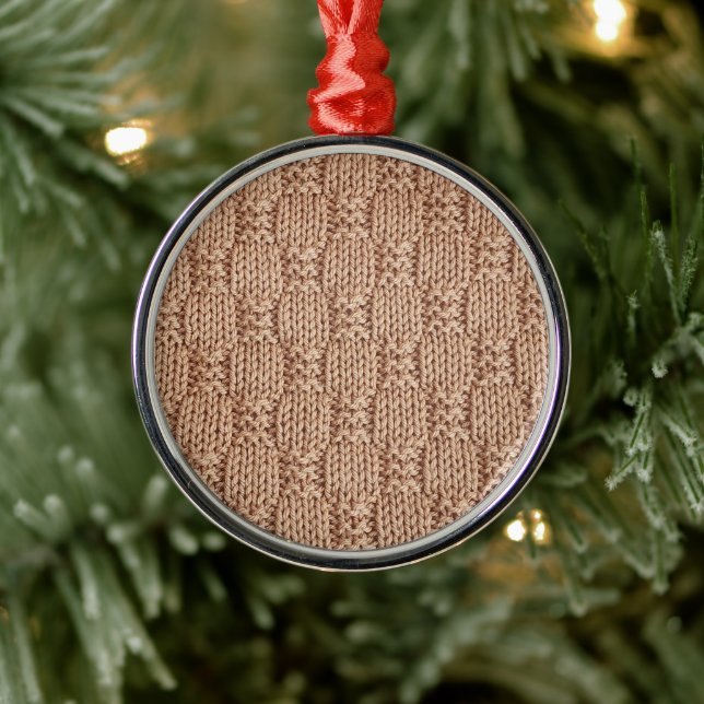Bubble Knit Stitch Pattern by Shirley Taylor Metal Tree Decoration (Tree)