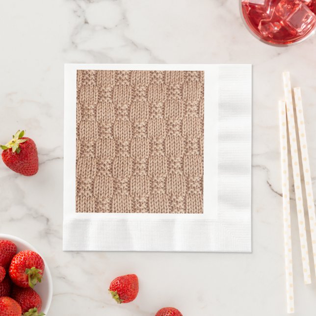 Bubble Knit Stitch Pattern by Shirley Taylor Napkin (Insitu)