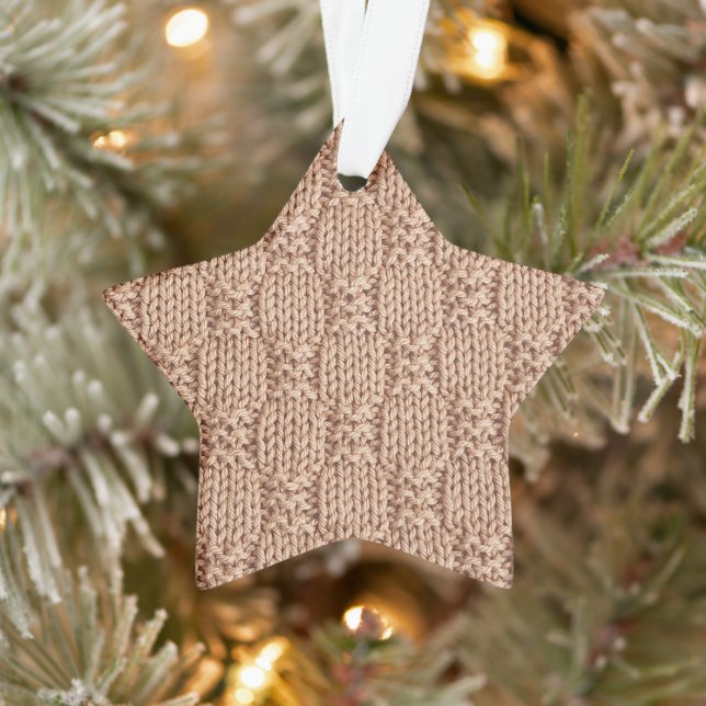Bubble Knit Stitch Pattern by Shirley Taylor Ornament (Tree)