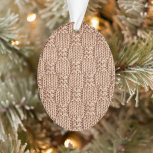 Bubble Knit Stitch Pattern by Shirley Taylor Ornament