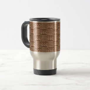 Bubble Knit Stitch Pattern by Shirley Taylor Travel Mug