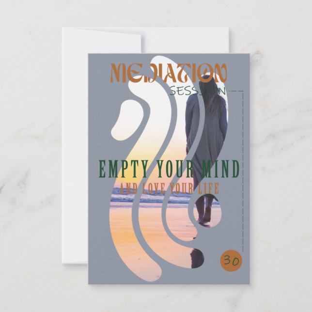 Bubble meditation invitation template (Front)