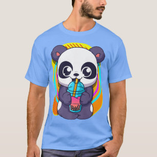Bubble Milk Boba Tea Adorable Cute Panda Bear Anim T-Shirt