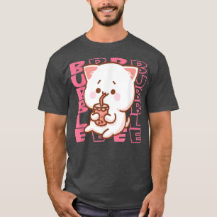 Bubble milk cute cat kitty kawaii neko drinking bu T-Shirt