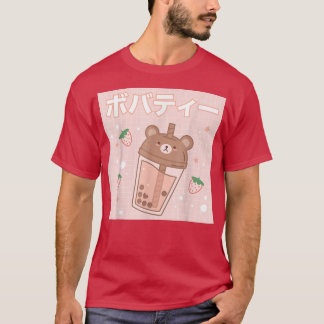 Bubble Milk Tea Boba Cute Bear Kawaii T-Shirt
