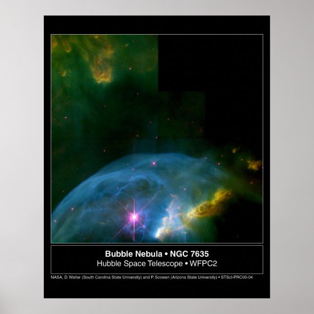Bubble Nebula 7635 Hubble Telescope Poster (Front)