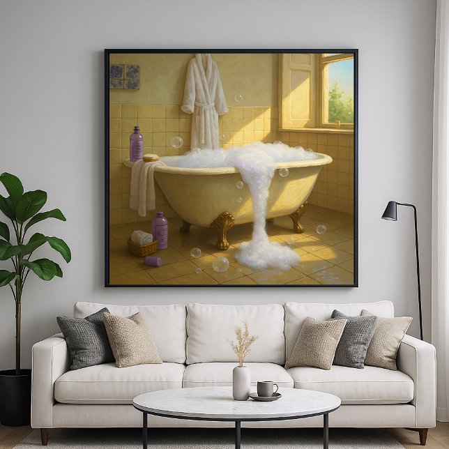 Bubble Overflow - Painterly Style Indoor Art Poster (Creator Uploaded)