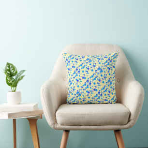 Bubble pattern C01.blue LYellow BG Cushion
