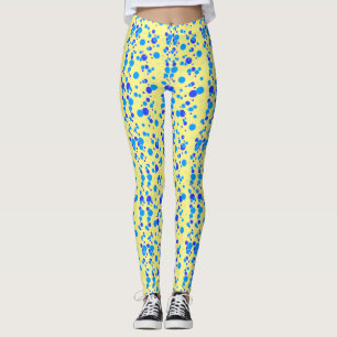 Bubble pattern C01.blue LYellow BG Leggings