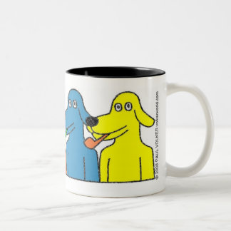 BUBBLE-PIPE DOGS $14.95 Two-Tone COFFEE MUG