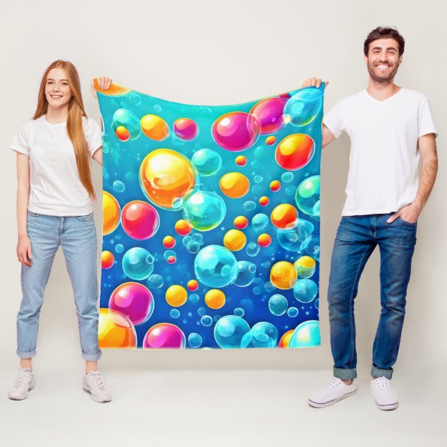 Bubble Pop Delight Fleece Blanket (In Situ)