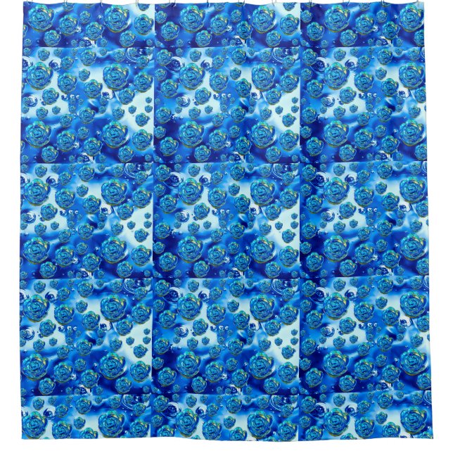 Bubble Roses Shower Curtain (Front)
