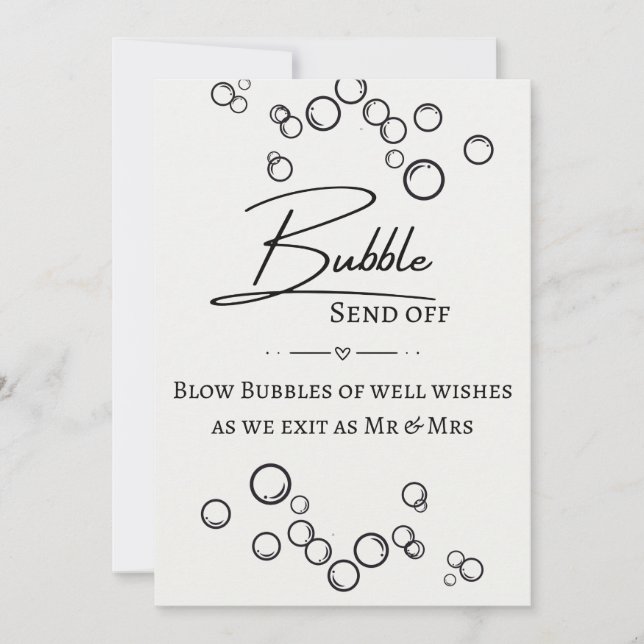 Bubble Send Off Signage (Front)