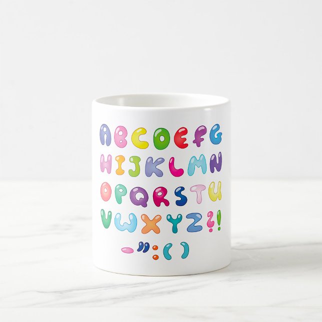 Bubble Shaped Alphabet Coffee Mug (Creator Uploaded)