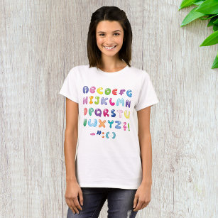 Bubble Shaped Alphabet T-Shirt