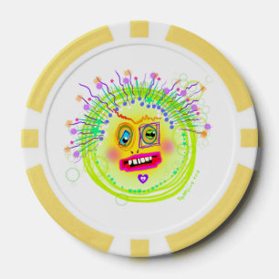 Bubble Smile Meemogie Emoji Art Poker Chips