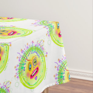 Bubble Smile Meemogie Emoji Art Tablecloth