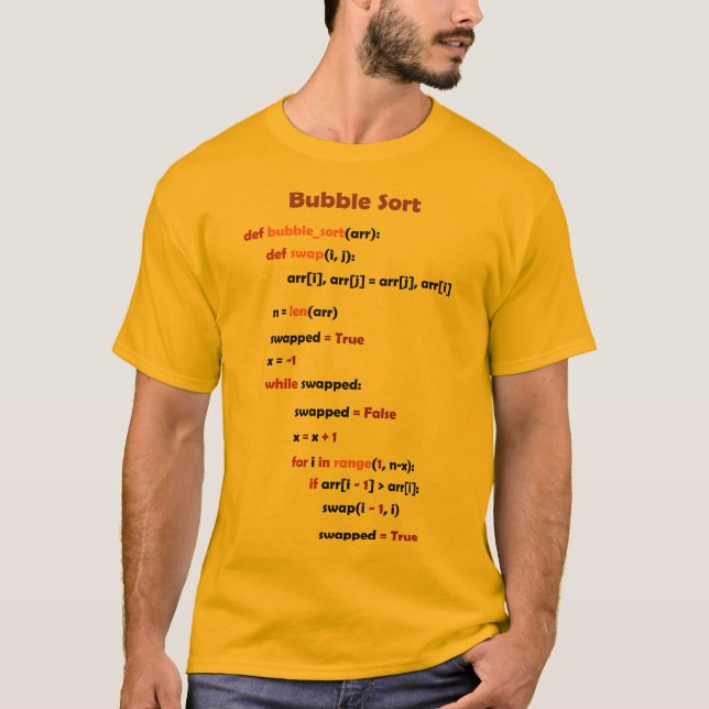 Bubble Sort Coding System Administrator  T-Shirt (Front)